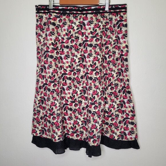 Christopher & Banks Petite Cotton Stretch Floral Skirt, Size 8P - Picture 4 of 9